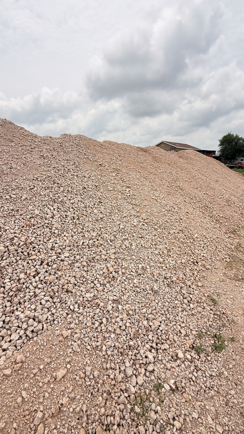 Large aggregate pile